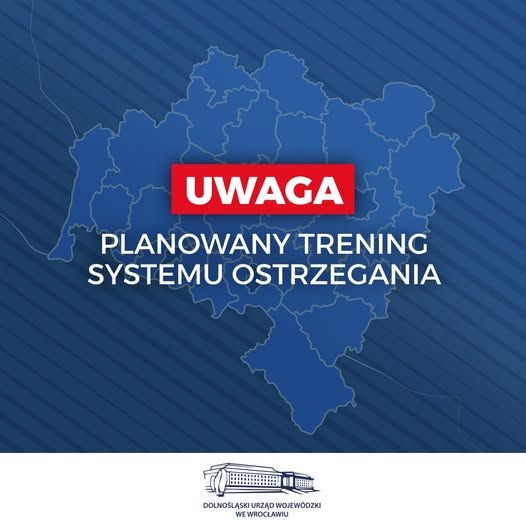 Uwaga! 19 grudnia trening systemu ostrzegania