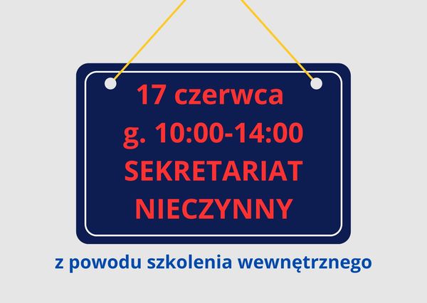 SEKRETARIAT nieczynny